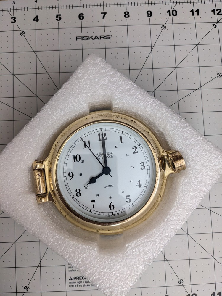 Weems & Plath The Cutter Collection Quartz Clock Brass
