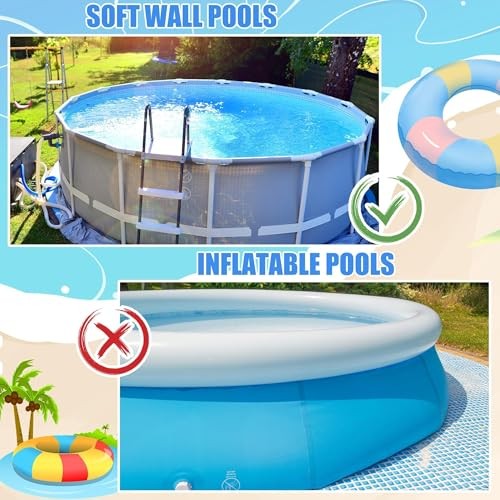 PCS Poolside Pool Leaf Skimmer Net Holder Plastic Poolside Pool Pole 4 Blue