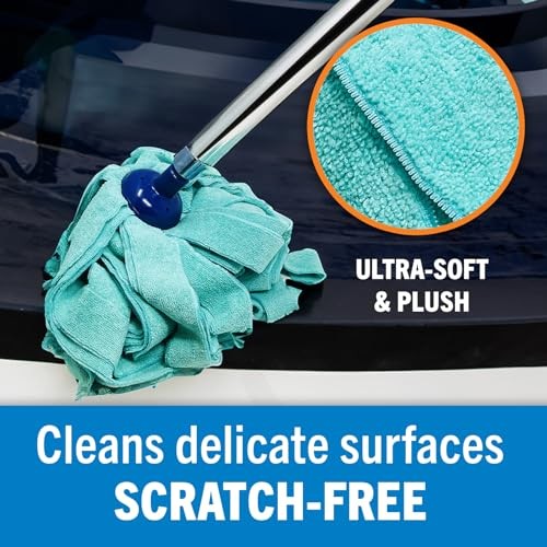 Screw On Mop Head Replacement Refill, Ultra-Absorbent Mop Head for Microfiber