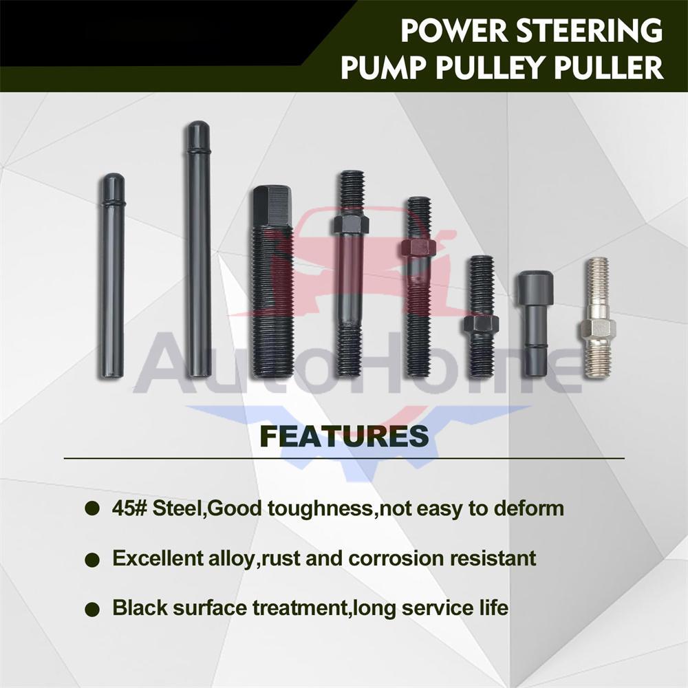 13PCS Power Steering Pump Pulley Puller Remover & Alternator Installer Tool Kit