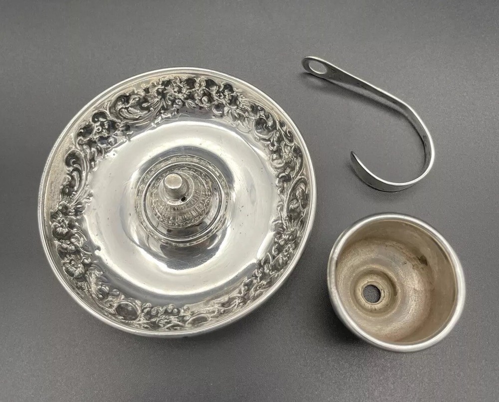 Webster Sterling Silver Floral Repousse Chamberstick