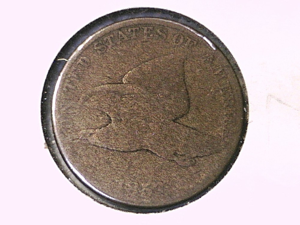 1857 Flying Eagle Cent Genuine Raw Ungraded 00979