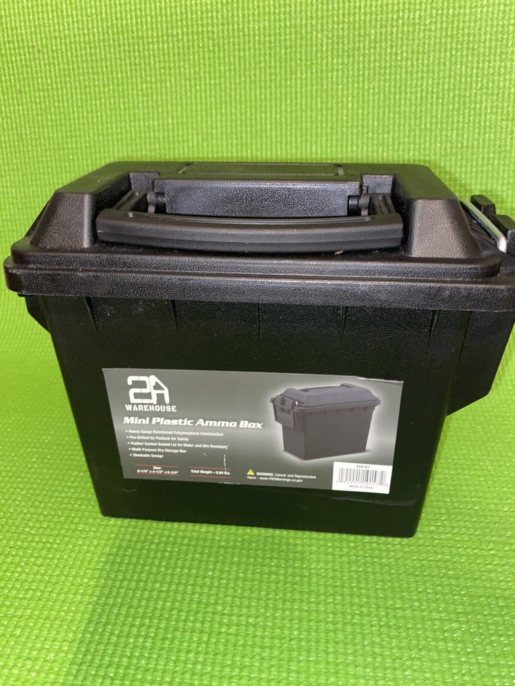 2A Warehouse Empty Plastic Ammo Box Snapping closures 6”x4”x 6”