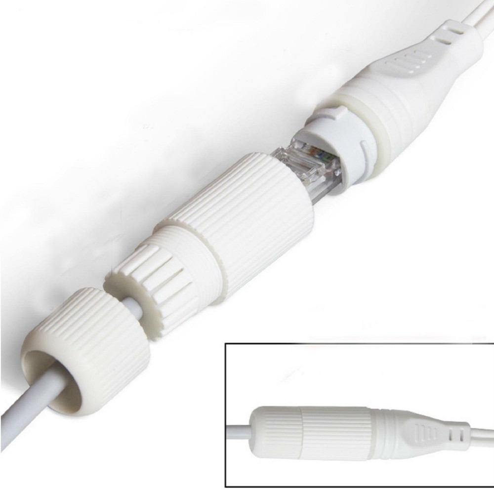 POE Splitter RJ45 2-in-1 Network Cabling Connector For Security Camera Install