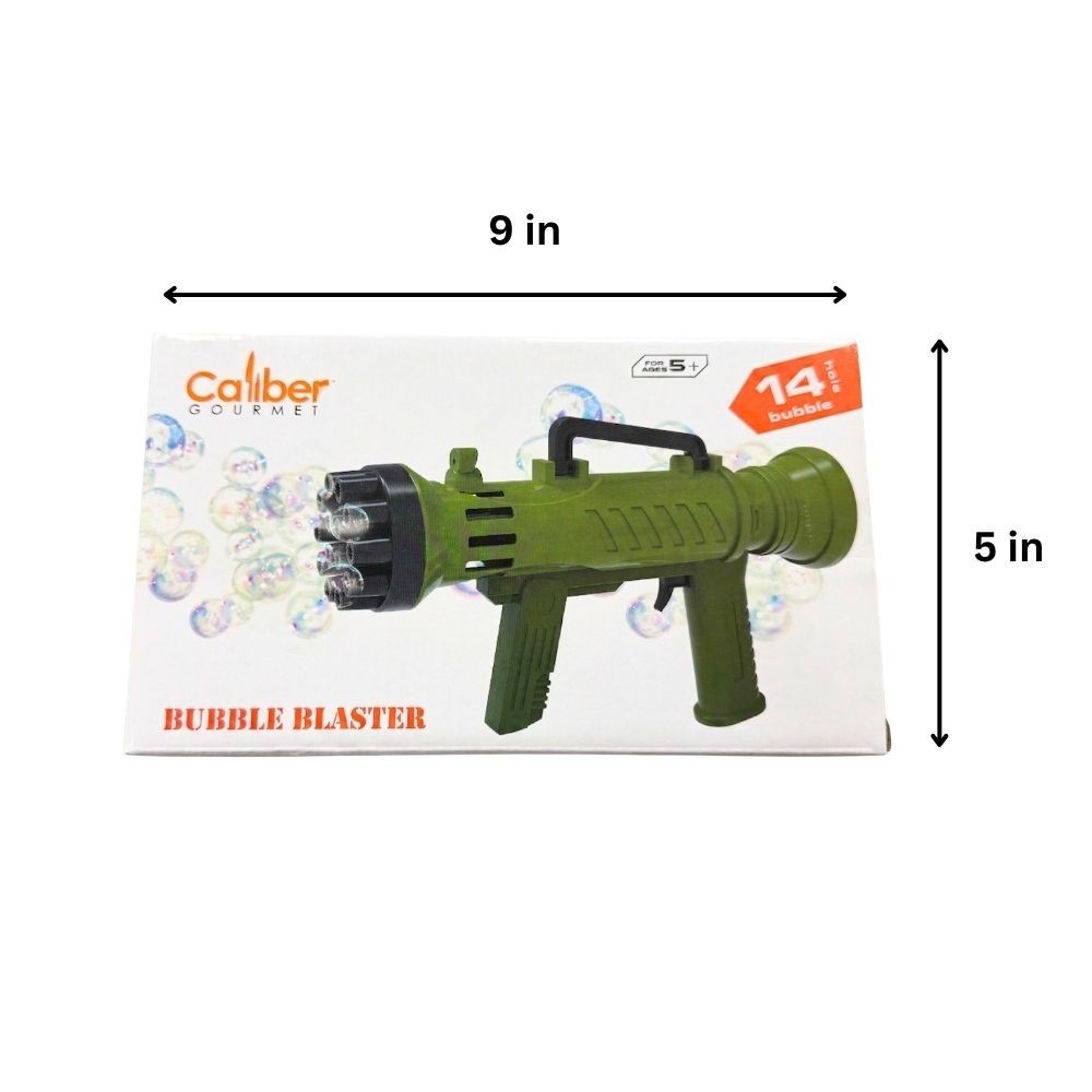 14 Hole Bazooka Bubble Gun Green