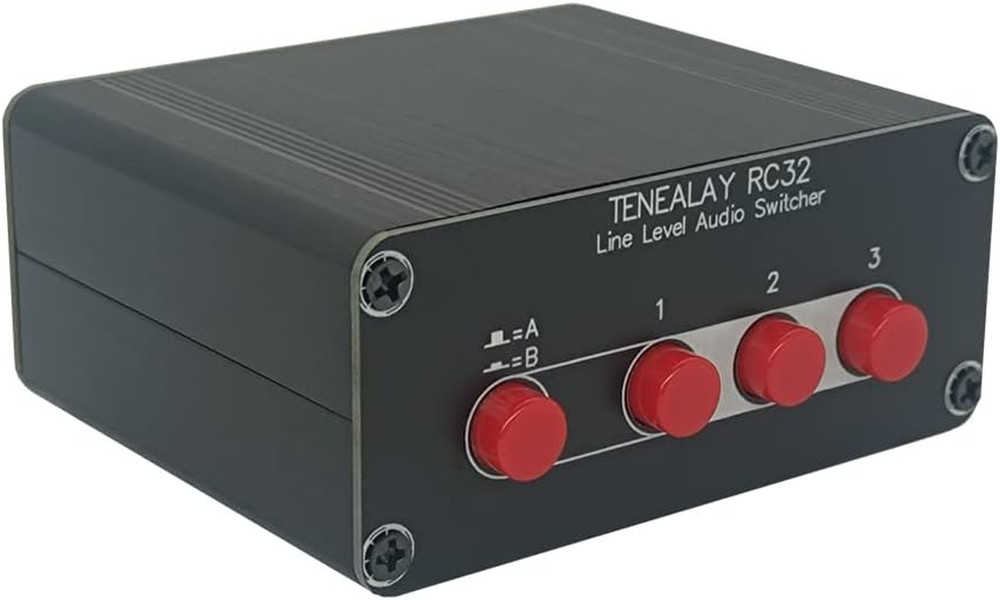 3 in 2 Out RCA Stereo Audio Switch Input Signal Source Switcher Selector