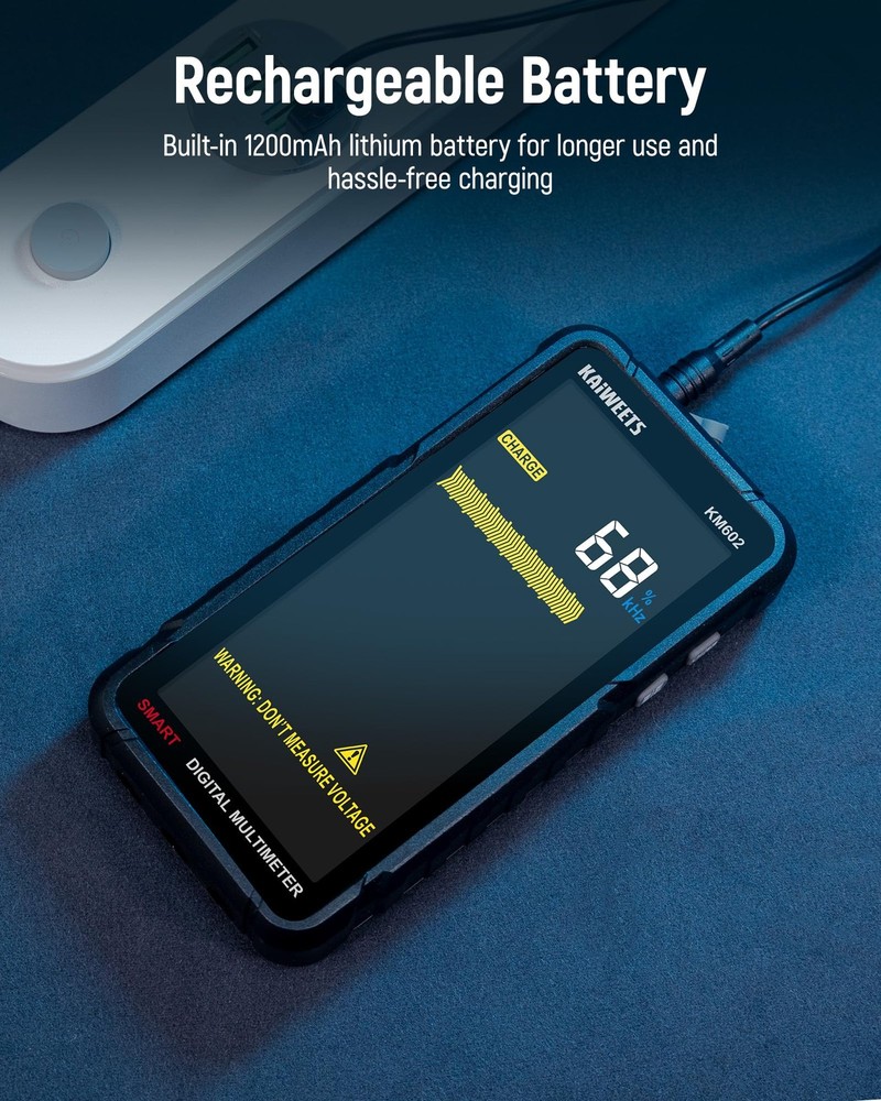 KAIWEETS Smart Multimeter KM602 Full-Screen Multimeter, Black
