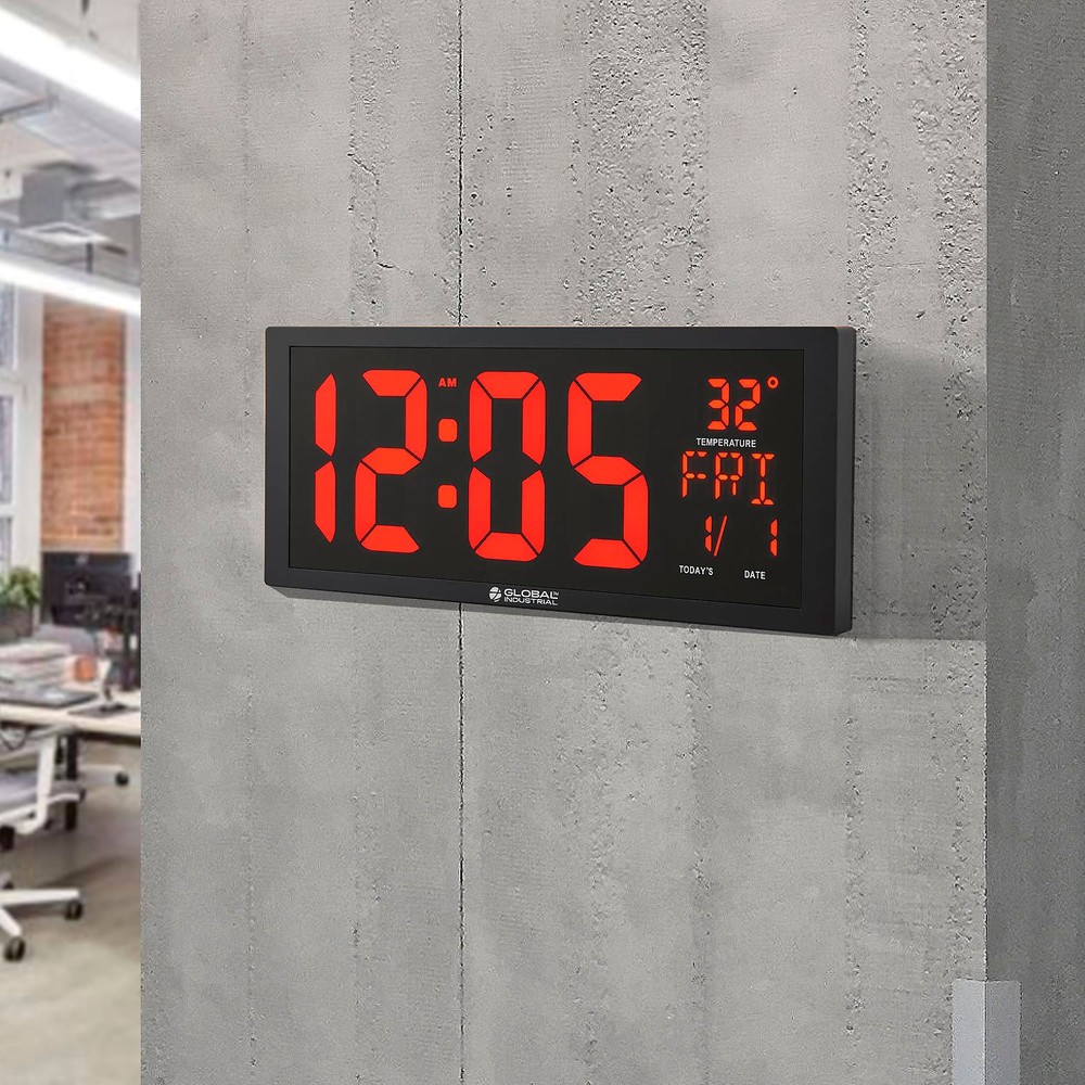 Global Industrial 4'' LED Digital Clock