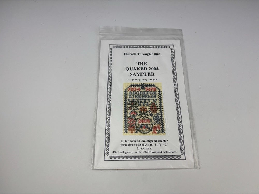Threads Through Time The Quaker 2004 Sampler Needlepoint Pattern Kit 6S