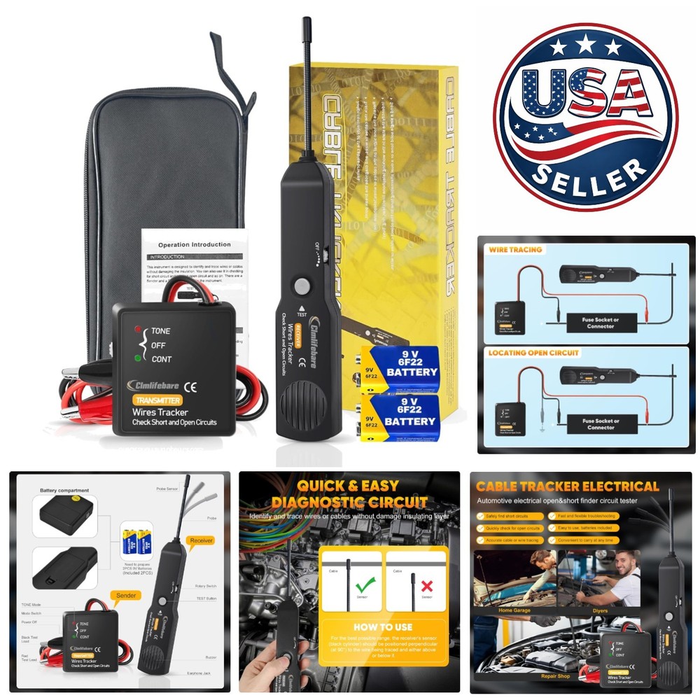 Versatile Wire Cable Tracker with 7-Inch Probe - Essential for Electrical Tasks