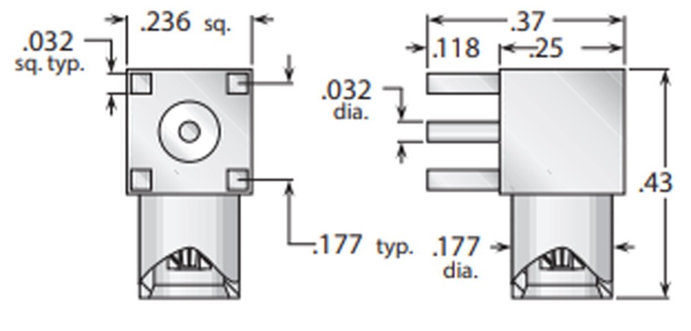 3pcs Delta Electronics MCX Female Right Angle PCB Through Hole Connector