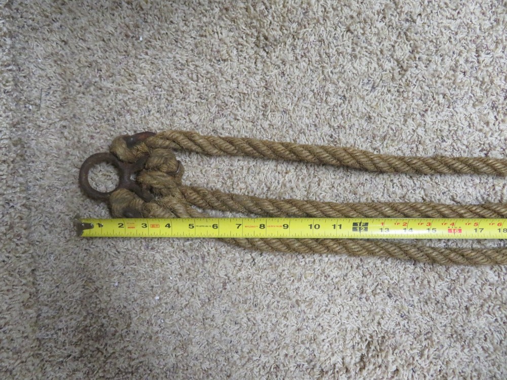 Vintage Hay Sling Rope  3 Strings Each Approx. 16' - 17' long