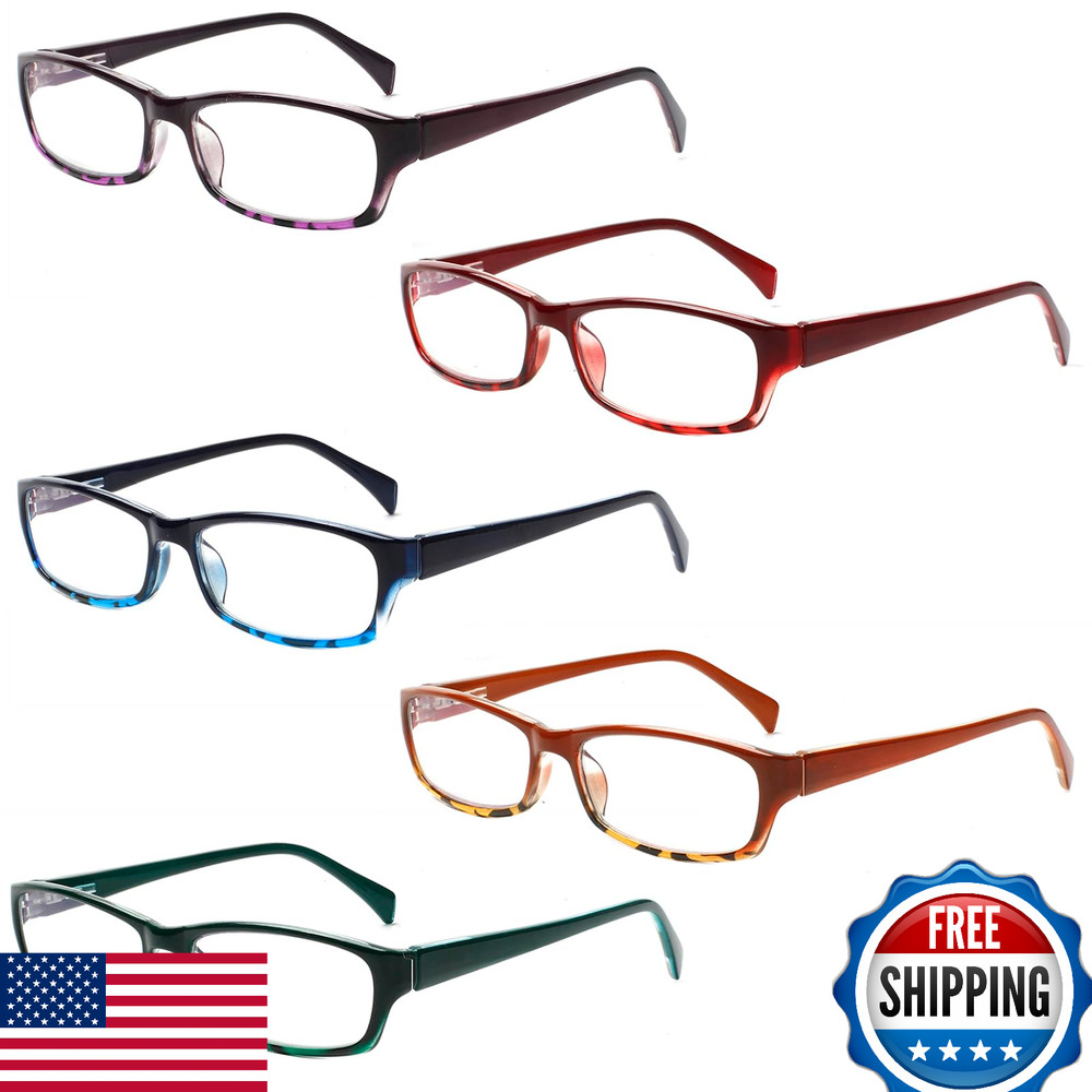 Henotin 5-Pack Blue Light Blocking Reading Glasses Anti-Eyestrain Computer Reade