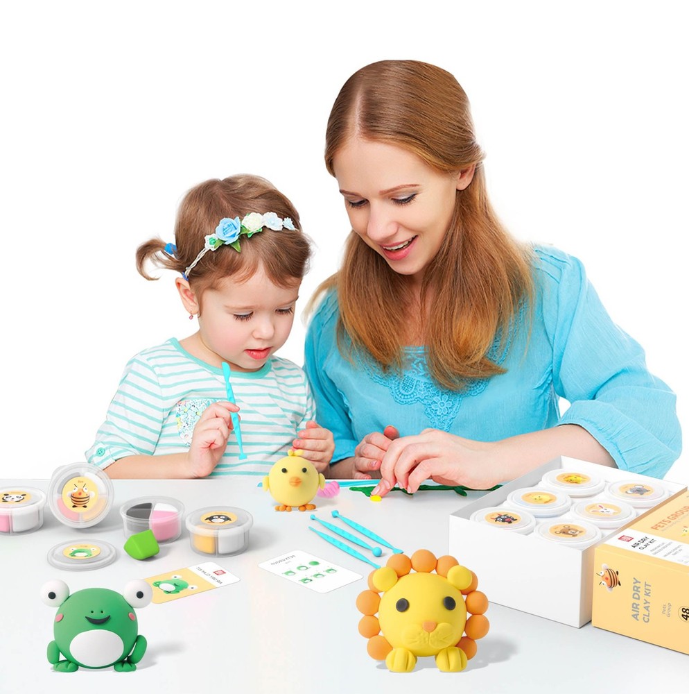 Air Dry Clay Kit - Modeling Clay for Kids mit Sculpting Tools und Tutorial, U...