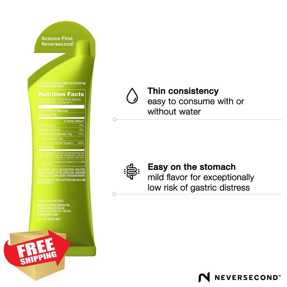 Neversecond C30 Energy Gel Citrus 12 Pack Nutrition Hydration