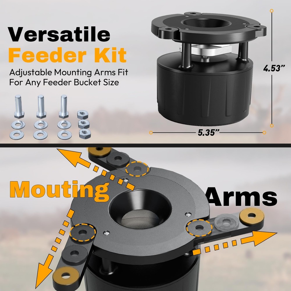 Deer Feeder Kit, 6V Motor & Timer Small-Size Black