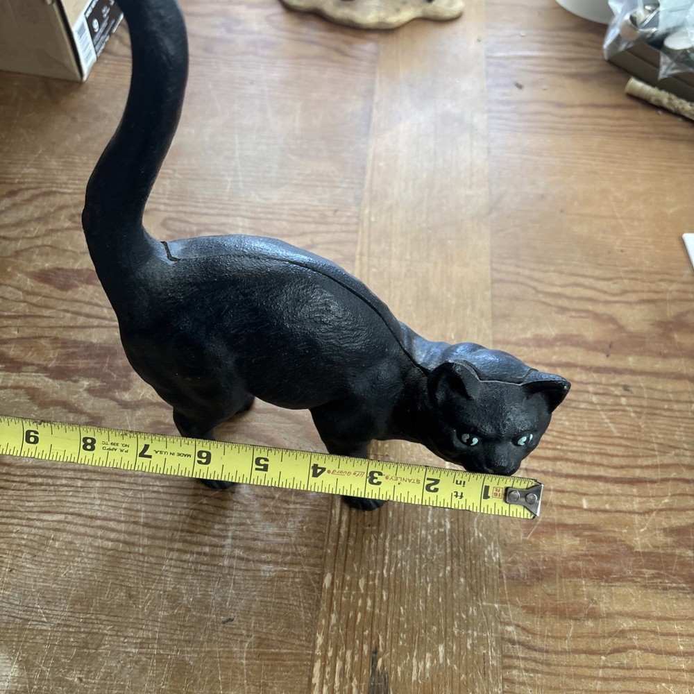 Cast Iron Black Cat Arched Back