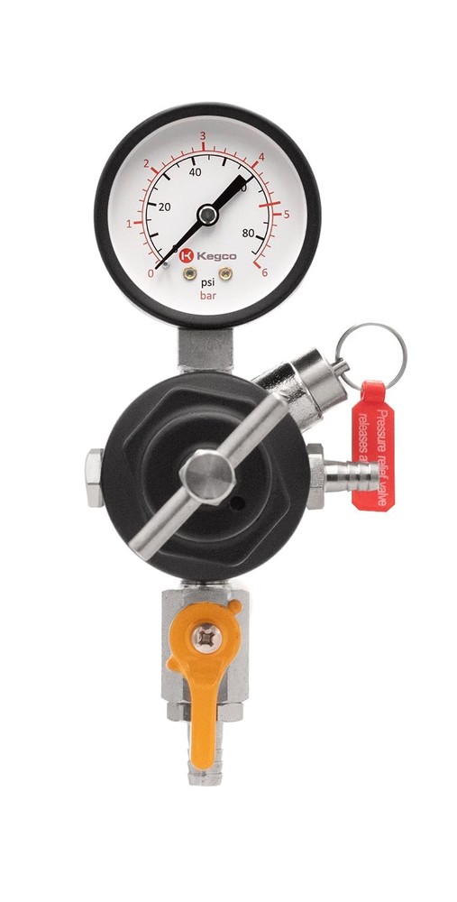 Secondary Regulator, Single Gauge, Black