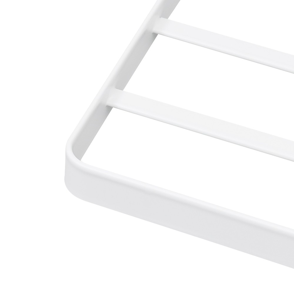 Durable White Folding Rack for Laundry Room/Bathroom/Kitchen, Magnet Rack