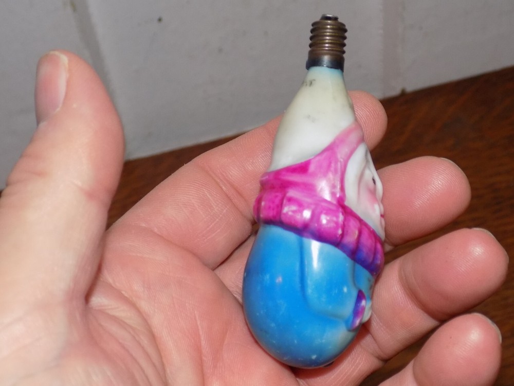 Vintage Glass Clown Light Bulb