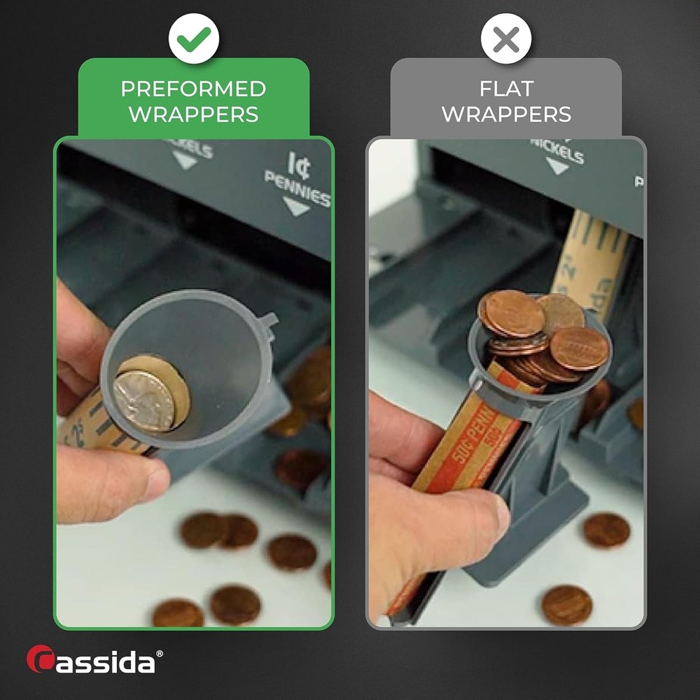High-Speed Coin Counter and Wrapper with Quickload - Portable Convenience
