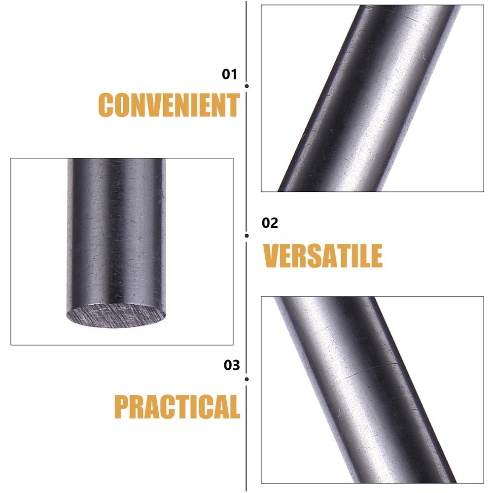 3Pcs Graphite Stirring Rods High Purity Graphite Stick for Casting and Mixing