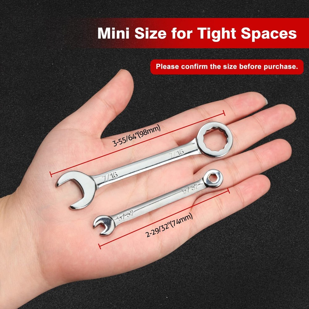 SPEEDWOX Mini SAE Ignition Wrench Set 10 Pcs 10-Piece SAE, Open/Box