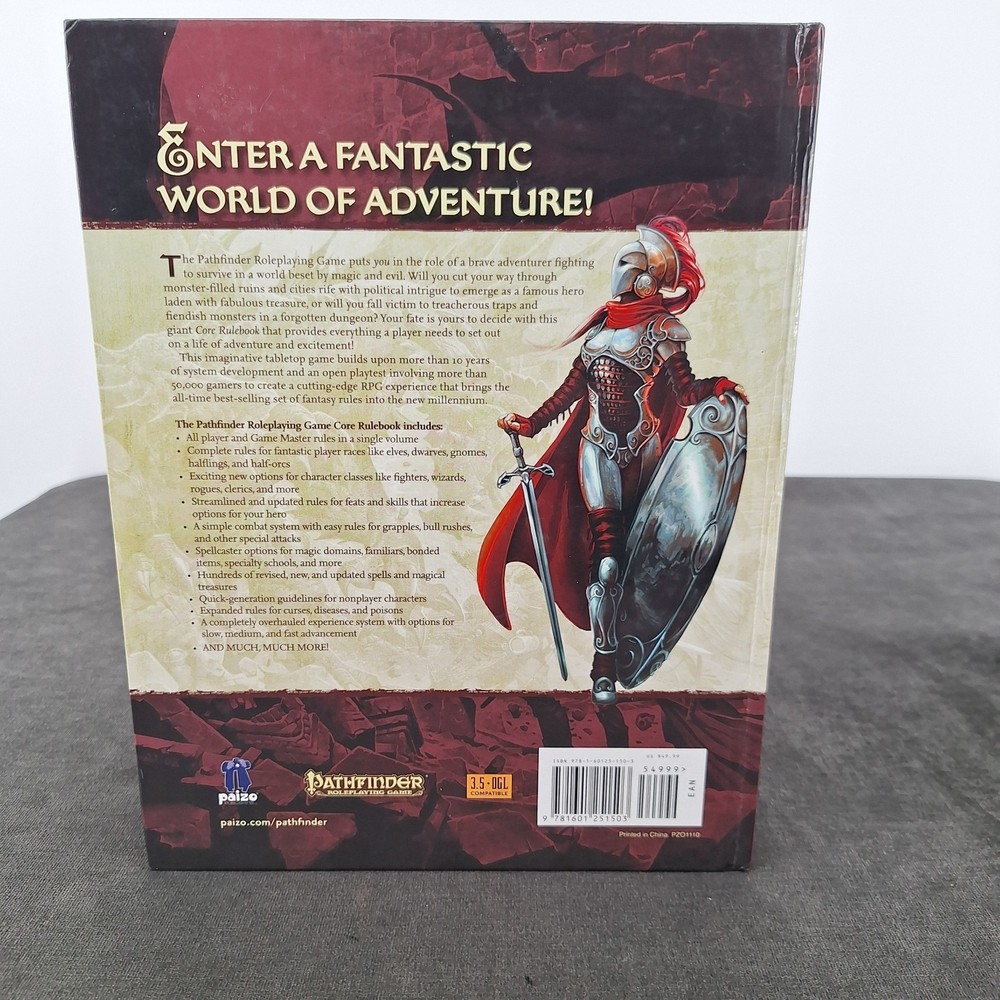 Pathfinder 4th Print Core Rulebook Hardcover