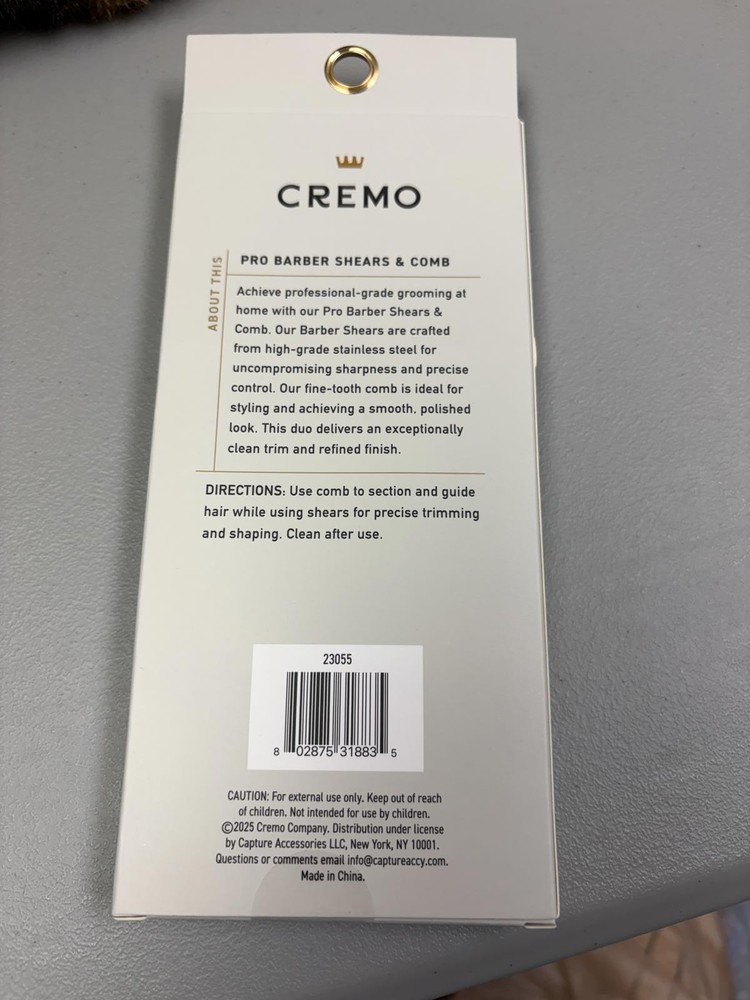 Cremo Pro Barber Shears & Comb Professional Grade