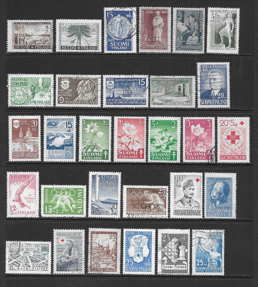 FINLAND    VARIOUS MINT HINGED & USED ISSUES      1949 - 1954
