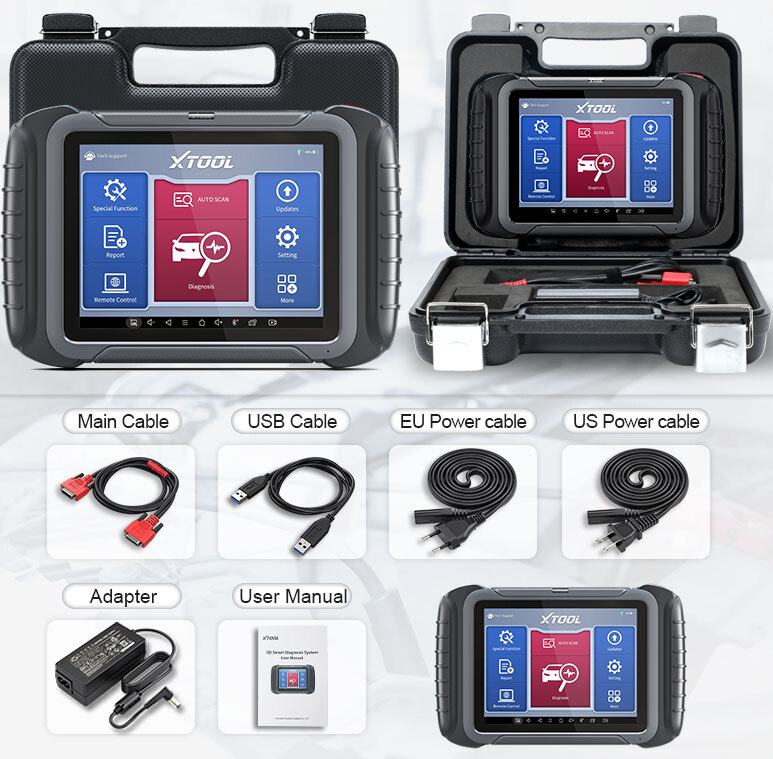 XTOOL D8 OBD2 Bi-Directional Scanner Auto Diagnostic CAN FD Key Programming Tool