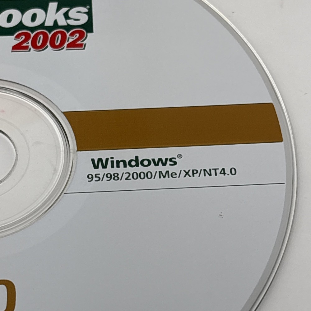 2002 QuickBooks Pro for Small Business Intuit Software Complete W/code