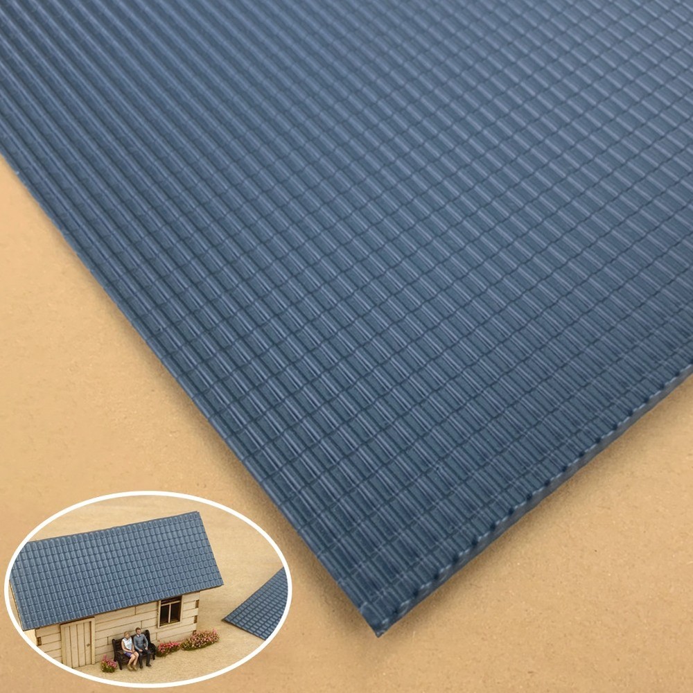 Model Tiles Simulation Environmental Art Good Texture Grey Blue O Scale