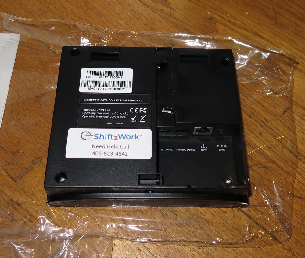 Shift2Work US15C Fingerprint/Badge Card Combo Time Clock Reader