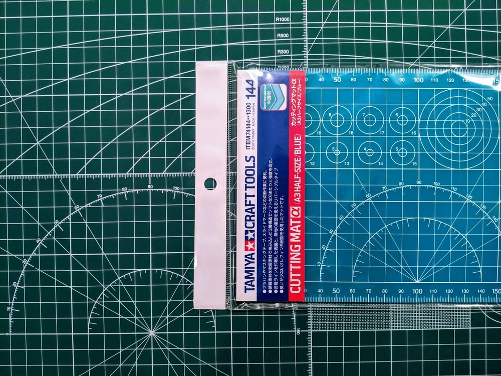 Tamiya Craft Tools Cutting Mat α (A3 Half-Size/Blue) 74144