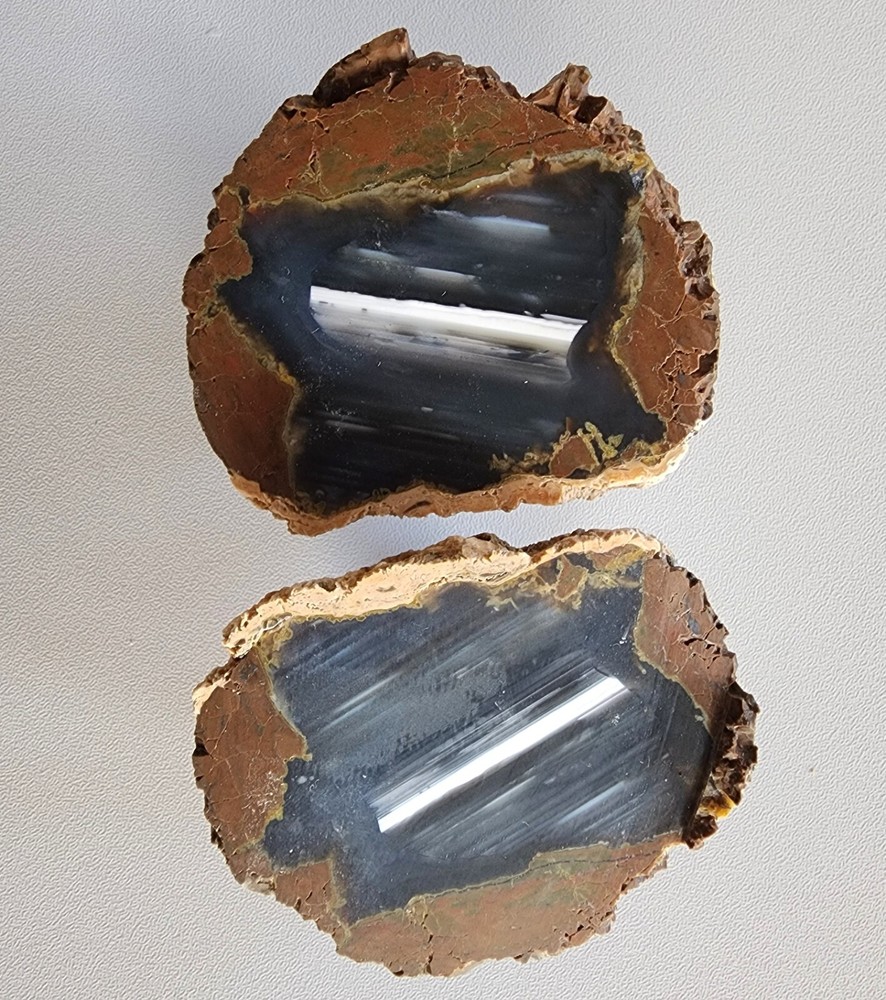 Priday Agate Oregon cut in half unpolished