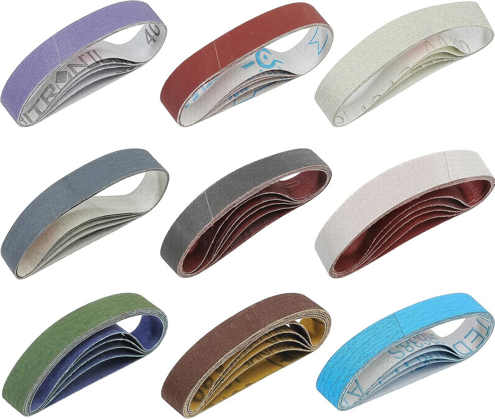 45 Pcs 3/4" X 12" Replacement Knife Sharpener Sanding Belt Kit for Work Sharp Kn