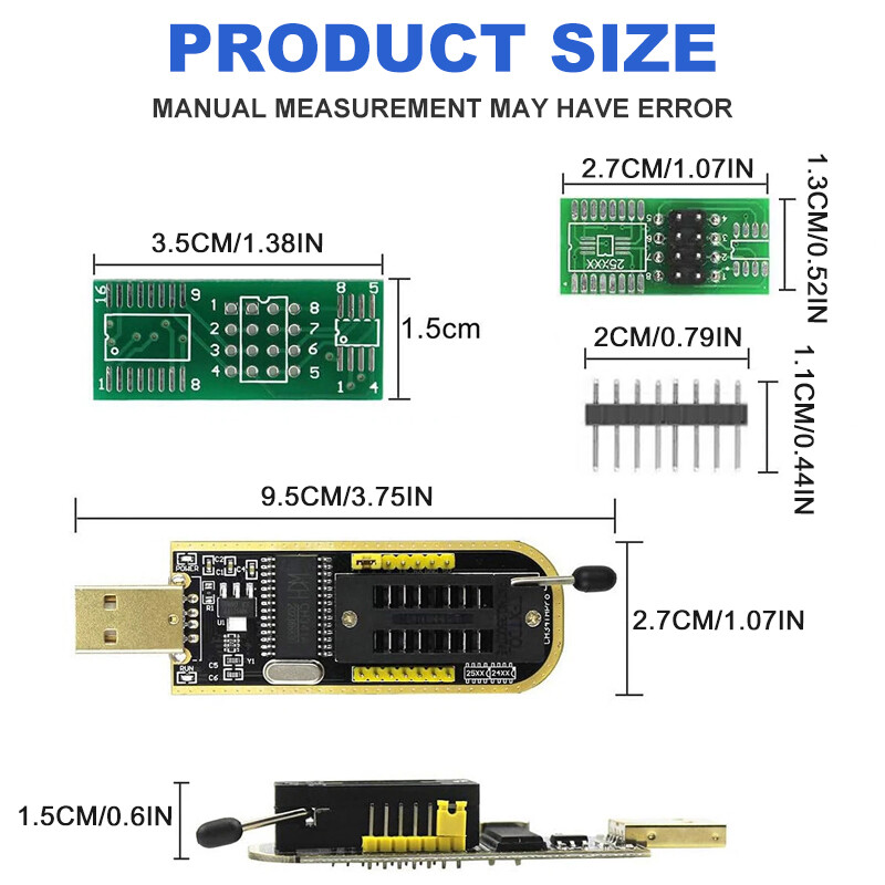 USB Programmer CH341A Series Burner Chip 24 EEPROM BIOS Writer 25SPI Flash SOP8