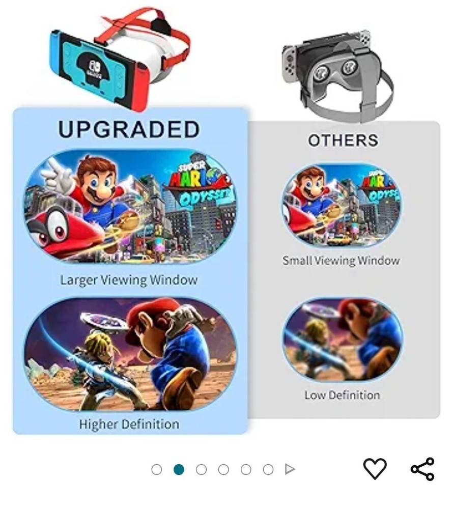 DEVASO Upgraded VR Headset for Nintendo Switch & Switch OLED Model, Switch...