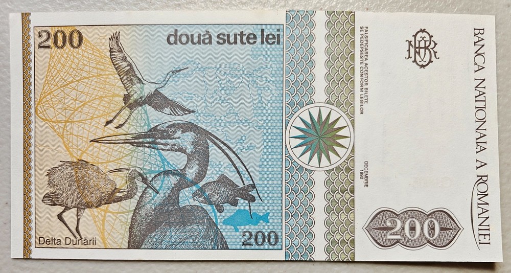Romania 200 Lei 1992 Unc