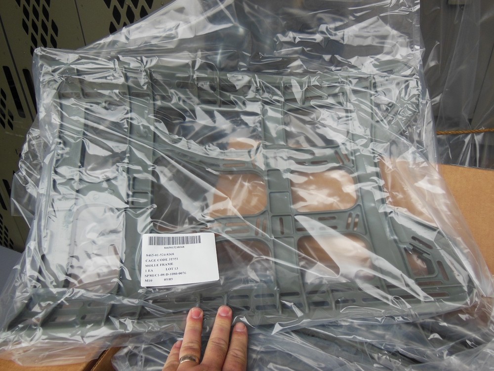 ONE..MILITARY SURPLUS PACK FRAME MOLLE FOLIAGE GREEN  ARMY - SEAT BACK ORGANIZER