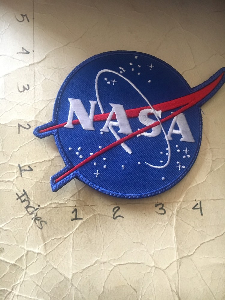 NASA Meatball Logo 4" Patch Astronaut 8/9/25 with hook & loop back