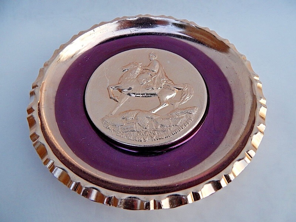 Ashtray USSR Vintage Aluminum Soviet 1970-80 "Bohdan Khmelnytsky"