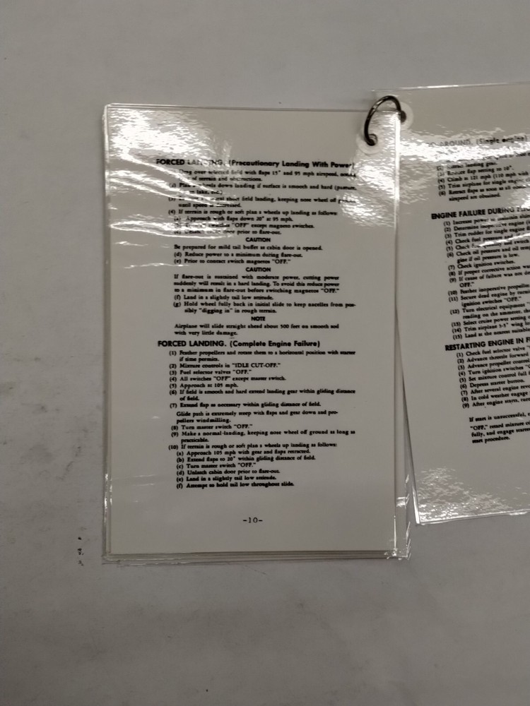 Cessna 310 Checklist (Laminated)-Copy