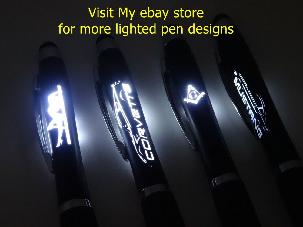 New Lighted Surfboard ink pen ! Palm Tree design