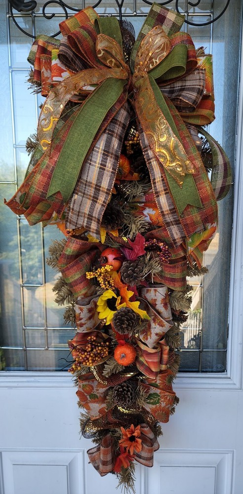 Large Fall Floral Swag