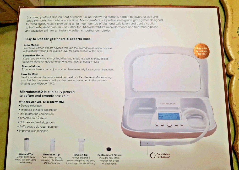 Trophy Skin MicrodermMD Professional Home Microdermabrasion System Open Box