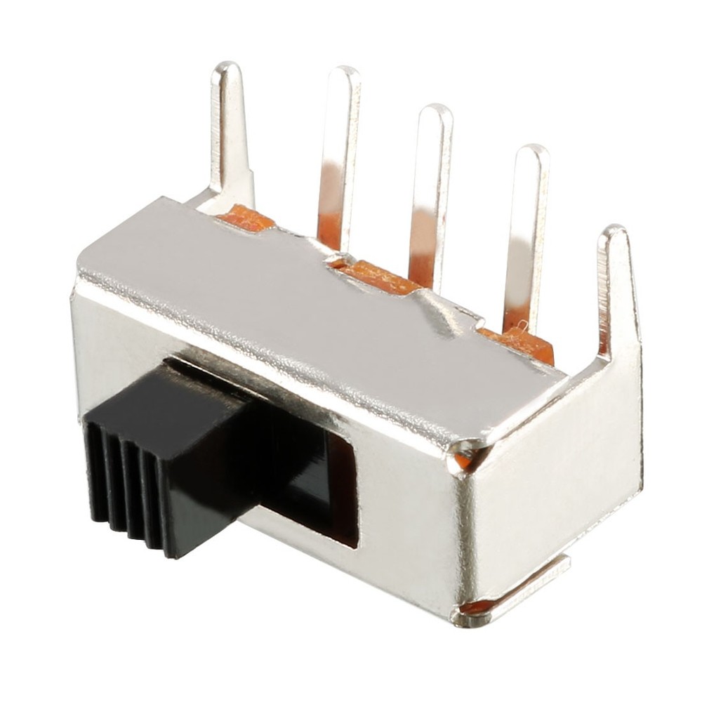100Pcs 5mm Horizontal Slide Switch SPDT 1P2T 3 Pins PCB Panel Latching