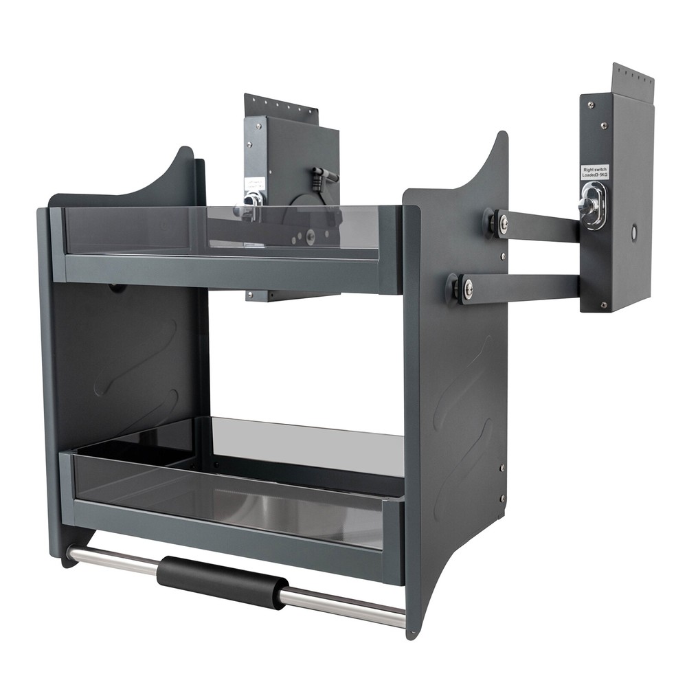 2-tier Pull-Out Cabinet Shelf Drop Down Shelf Pull-Down Lift for Kitchen Cabinet