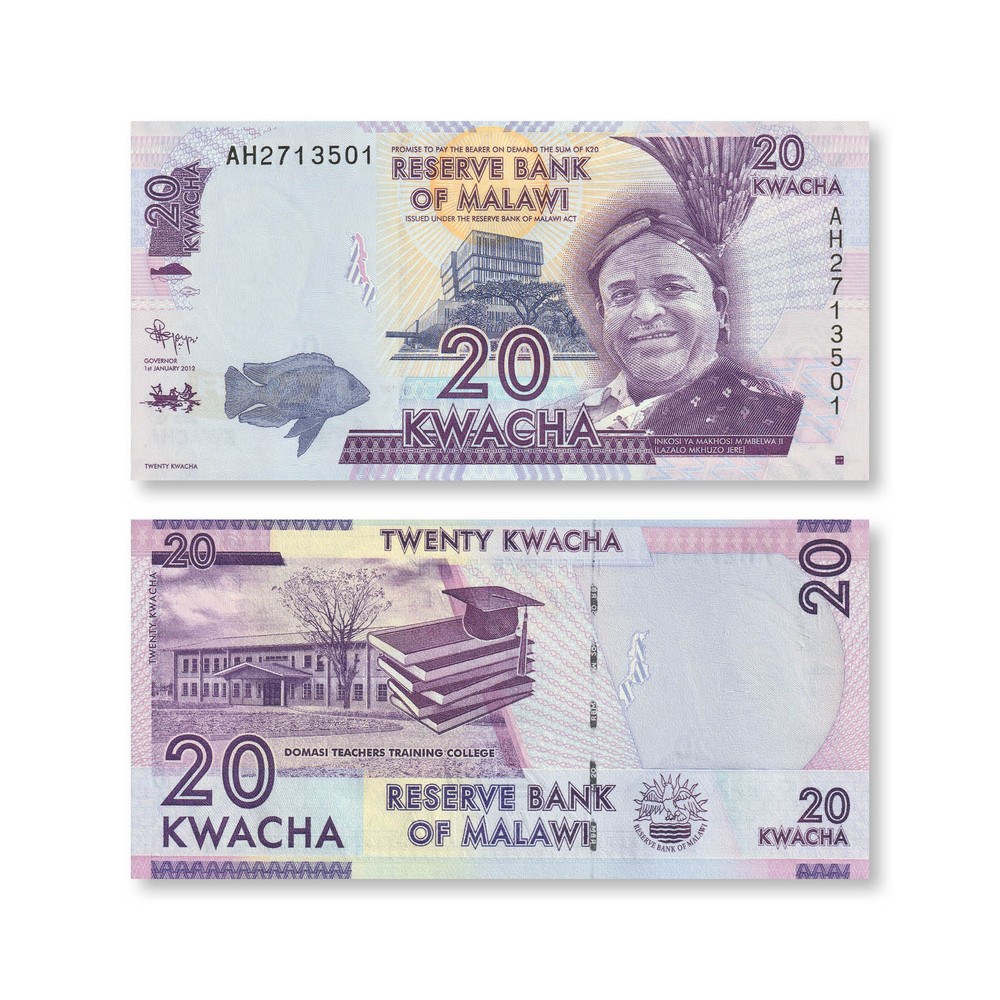 Malawi 20 Kwacha, 2012, B150a, P57a, UNC